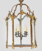 Éclairage. Große Deckenampel 5-flg.; Bronze, teilw.…