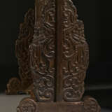 A MAGNIFICENT AND VERY RARE ZITAN FLOOR SCREEN - photo 6