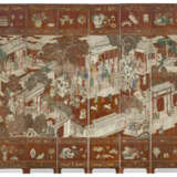 A DATED TWELVE-PANEL COROMANDEL LACQUER `BIRTHDAY` SCREEN - photo 1