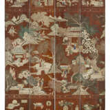 A DATED TWELVE-PANEL COROMANDEL LACQUER `BIRTHDAY` SCREEN - photo 3