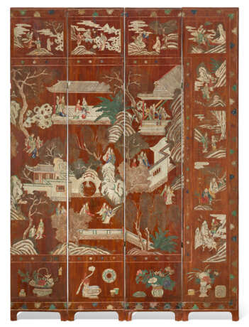 A DATED TWELVE-PANEL COROMANDEL LACQUER `BIRTHDAY` SCREEN - photo 5