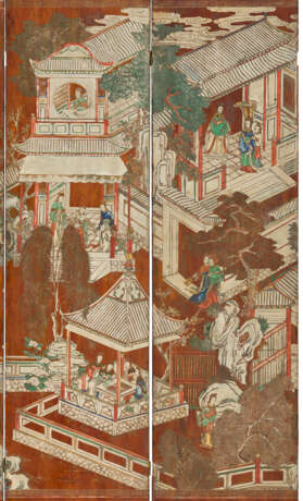 A DATED TWELVE-PANEL COROMANDEL LACQUER `BIRTHDAY` SCREEN - photo 10