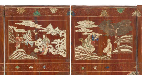 A DATED TWELVE-PANEL COROMANDEL LACQUER `BIRTHDAY` SCREEN - photo 11