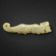 A GREYISH-GREEN JADE TIGER PENDANT - Аукционные цены