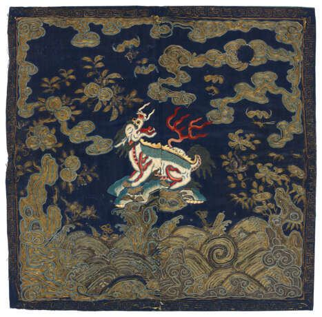 AN EMBROIDERED RANK BADGE OF A XIEZHI FOR A CENSOR, BUZI - photo 1