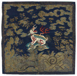 AN EMBROIDERED RANK BADGE OF A XIEZHI FOR A CENSOR, BUZI