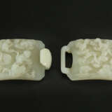 A RARE WHITE JADE `ZODIAC ANIMALS` TWO-PART BELT BUCKLE - photo 2