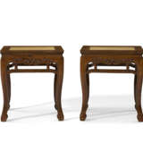 A RARE PAIR OF HUANGHUALI `CABRIOLE-LEG` STOOLS - photo 2