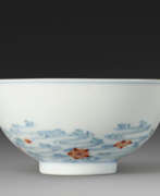 Bowls (Household items, Tableware and Serveware, Dinnerware). A RARE DOUCAI &#39;PRUNUS BLOSSOMS ON WAVES&#39; BOWL