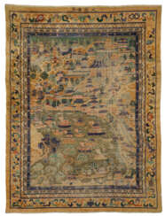 A SILK AND METAL-THREAD RUG