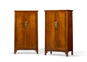 A PAIR OF HUANGHUALI SQUARE-CORNER CABINETS