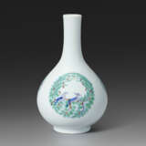 A VERY RARE SMALL DOUCAI `MEDALLION` BOTTLE VASE - photo 1