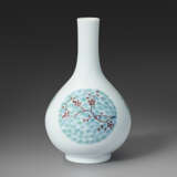 A VERY RARE SMALL DOUCAI `MEDALLION` BOTTLE VASE - photo 3