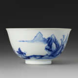 A BLUE AND WHITE `MENG HAOREN` BOWL - фото 1