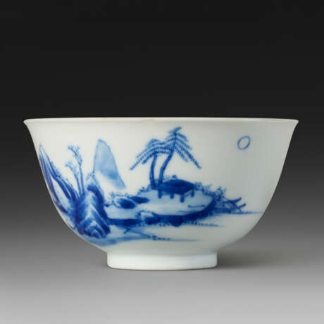 A BLUE AND WHITE `MENG HAOREN` BOWL - фото 2