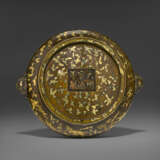 A GOLD-SPLASHED BRONZE BOMB&#201; CENSER WITH LION-MASK HANDLES - photo 3