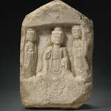 A WHITE MARBLE BUDDHIST STELE - photo 3