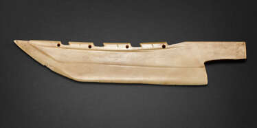 A VERY RARE CREAMY-BEIGE JADE KNIFE, DAO