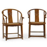 A PAIR OF HUANGHUALI HORSESHOE-BACK ARMCHAIRS - photo 1