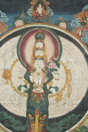 Thangka der Avalokiteshvara Sahasra-Bhuja - photo 3