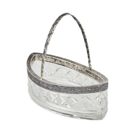 Grand bol &agrave; bonbons 15 Artel de Moscou de bijoutiers. Russie. 1908-1917 Silver Crystal Early 20th century - photo 2