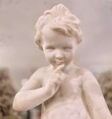 Carrara marble statue of Cupid, 19th century, after &Eacute;tienne Maurice Falconet