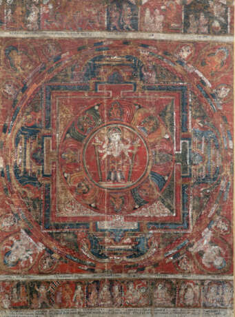 Paubha mit Mandala des Amoghapashalokeshvara - photo 1