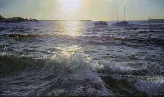 "Вдохновение волн" Canvas on the subframe Oil painting Classical Realism маринизм Russia 2025 - photo 1