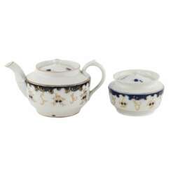 Kuznetsov`s tea porcelain service. Riga, mid-19th century. 