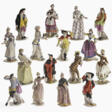 Complete series of 16 Commedia dell'Arte figures - Auction prices