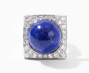 Lapislazuli-Brillant-Ring