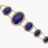 A bracelet with blue enamel and small natural pearls - photo 2