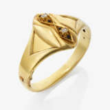 Armreif und Brosche mit Diamanten und Email - Foto 2