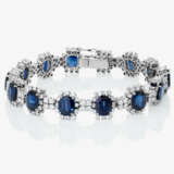 A bracelet with sapphires and diamonds - photo 1