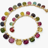 A necklace and earrings with tourmalines totalling approx. 294 ct. and diamonds - photo 2