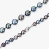 A Tahitian South Sea cultured pearl necklace with small diamond-studded intermediate balls - photo 1