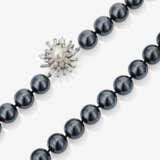 A haematite necklace with diamond clasp - photo 1