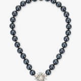 A haematite necklace with diamond clasp - photo 2
