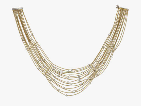 A fourteen-strand necklace with diamonds - photo 4