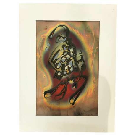 Flame Colored Copper Painting by Arthur UNGER. Signed. Медь 20th century г. - фото 1