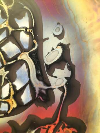 Flame Colored Copper Painting by Arthur UNGER. Signed. Медь 20th century г. - фото 3