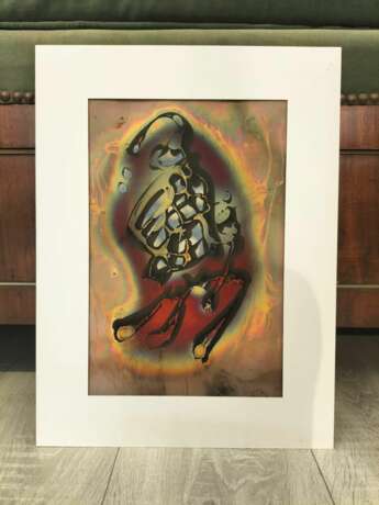 Flame Colored Copper Painting by Arthur UNGER. Signed. Медь 20th century г. - фото 7