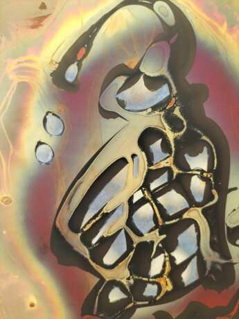 Flame Colored Copper Painting by Arthur UNGER. Signed. Медь 20th century г. - фото 8