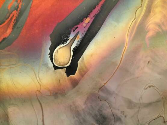 Flame Colored Copper Painting by Arthur UNGER. Signed. Медь 20th century г. - фото 13