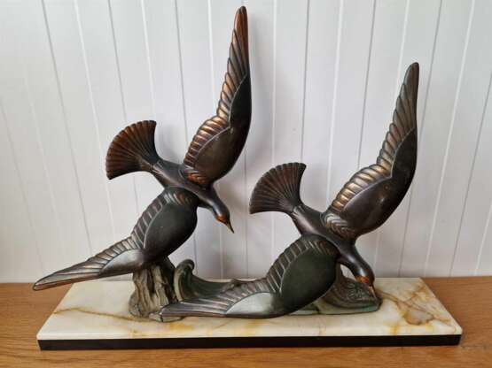 Art Deco figure Seagulls Brass Early 20th century - photo 1 Art Deco figure Seagulls Brass Early 20th century - photo 1