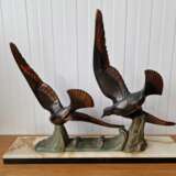 Art Deco figure Seagulls Brass Early 20th century - photo 3