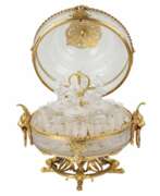 Overview. Liquor bar made of glass and gilded bronze from the Belle &Eacute;poque period. Baccarat. France. 19th century. 