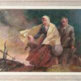 Refugees Pastel and black stone Early 20th century - photo 1