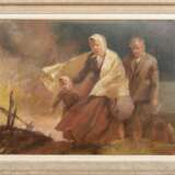Refugees Pastel and black stone Early 20th century - photo 2