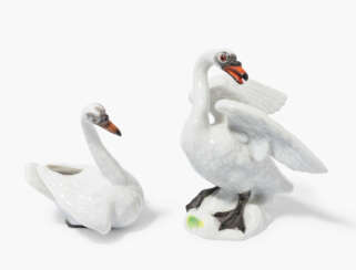 Meissen, 1 Paar Figuren "Schwäne"